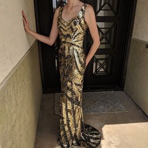Badgley Mischka gown
